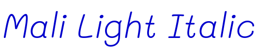 Mali Light Italic Schriftart